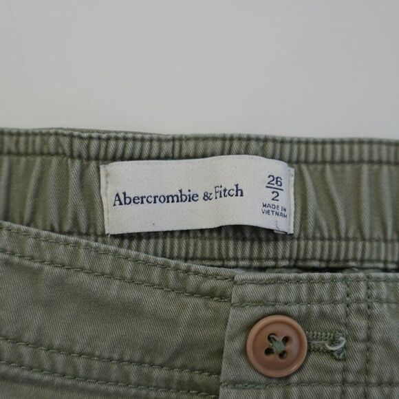 Abercrombie & Fitch Green Cargo Pants Size 2 27/31 High Rise - Picture 6 of 8